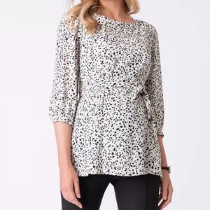 Seraphine Printed Belted Maternity Blouse